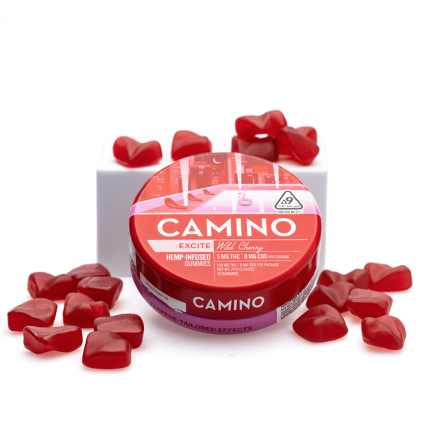 Camino Delta 9 Excite Gummies – Wild Cherry (100 mg Delta 9 THC Total)