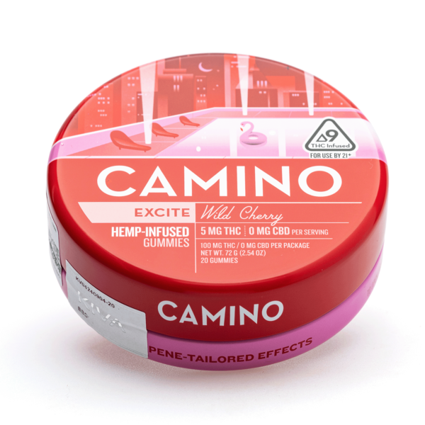 Camino Delta 9 Excite Gummies – Wild Cherry (100 mg Delta 9 THC Total) - Image 2