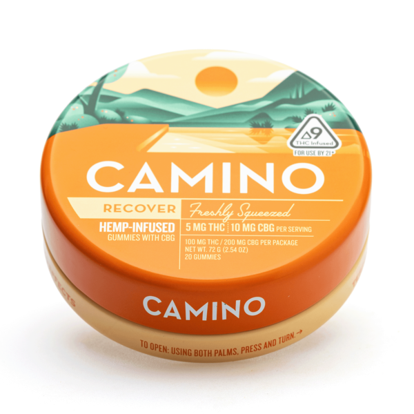 Camino Delta 9 and CBG Recover Gummies – Freshly Squeezed (100 mg Delta 9 THC + 200 mg CBG Total) - Image 2