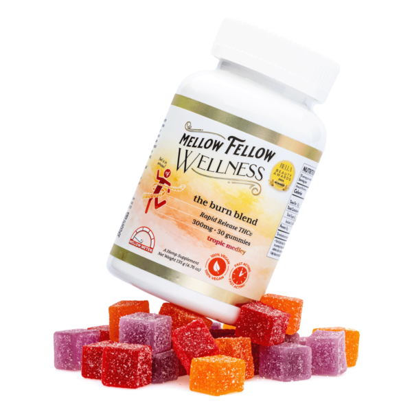 Mellow Fellow Wellness Gummies – Burn Blend – Tropic Medley (300 mg Total Cannabinoids)