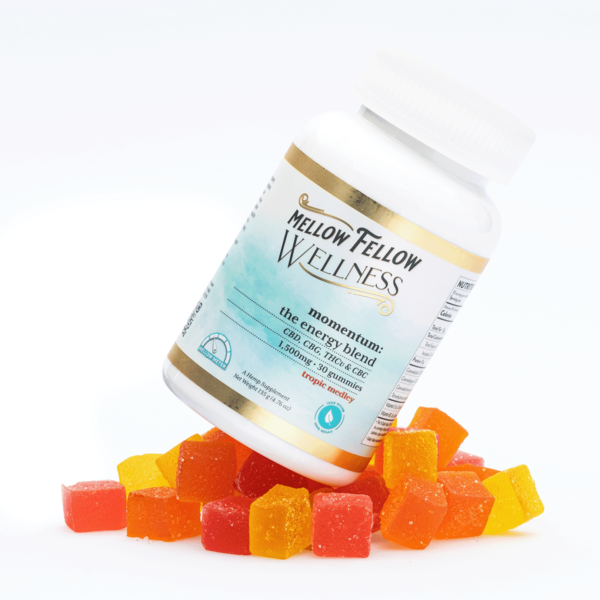 Mellow Fellow Wellness Gummies – Momentum Blend – Tropic Medley (1500 mg Total Cannabinoids)