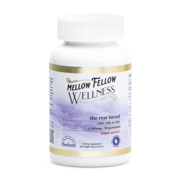 Mellow Fellow Wellness Gummies – Rest Blend – Tropic Medley (1500 mg Total Cannabinoids) - Image 2