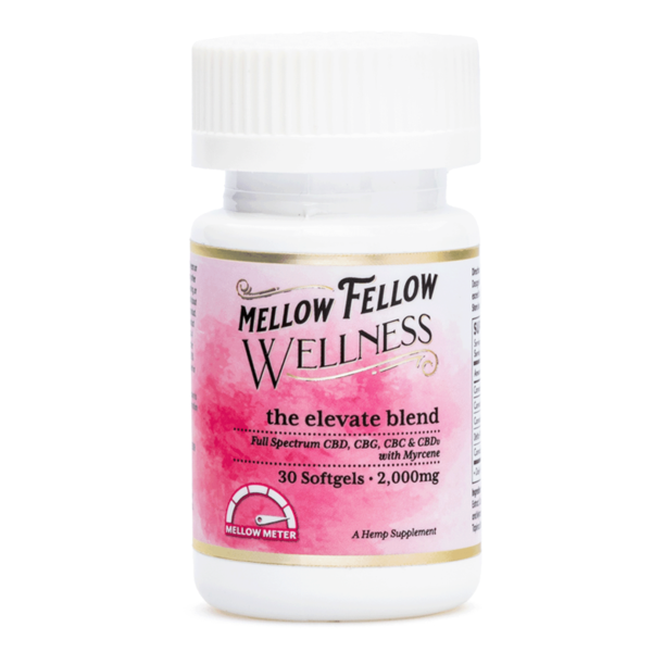 Mellow Fellow Wellness Softgel Capsules – Elevate Blend (2000 mg Total Cannabinoids) - Image 2