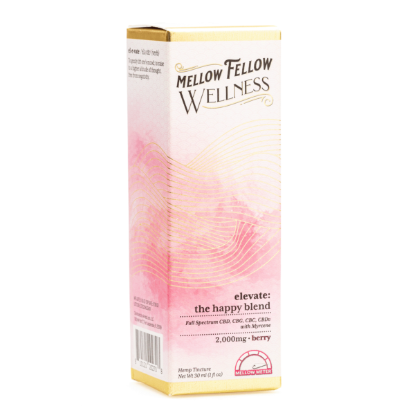 Mellow Fellow Wellness Tincture – Elevate Blend – Berry (2000 mg Total Cannabinoids) - Image 2