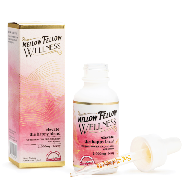 Mellow Fellow Wellness Tincture – Elevate Blend – Berry (2000 mg Total Cannabinoids)