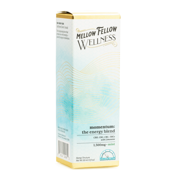 Mellow Fellow Wellness Tincture – Momentum Blend – Mint (1500 mg Total Cannabinoids) - Image 2