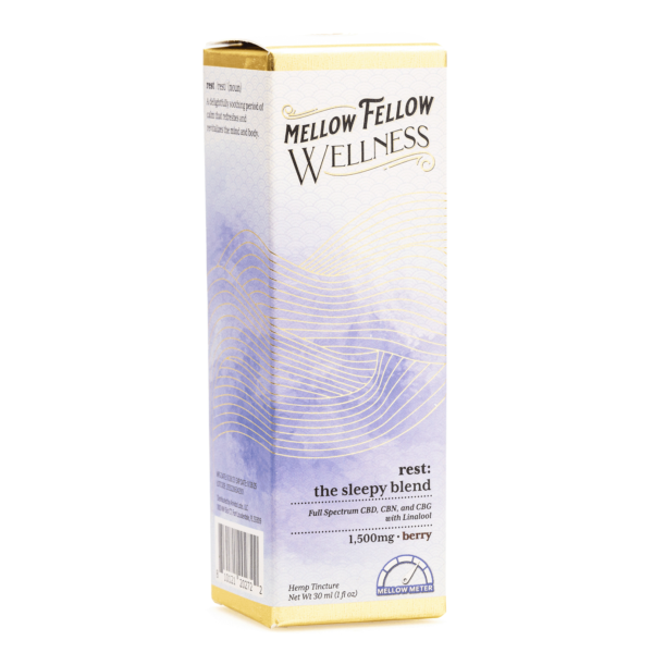 Mellow Fellow Wellness Tincture – Rest Blend – Berry (1500 mg Total Cannabinoids) - Image 2