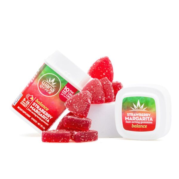 Wana Quick Balance Gummies – Strawberry Margarita (300 mg Total Cannabinoids)