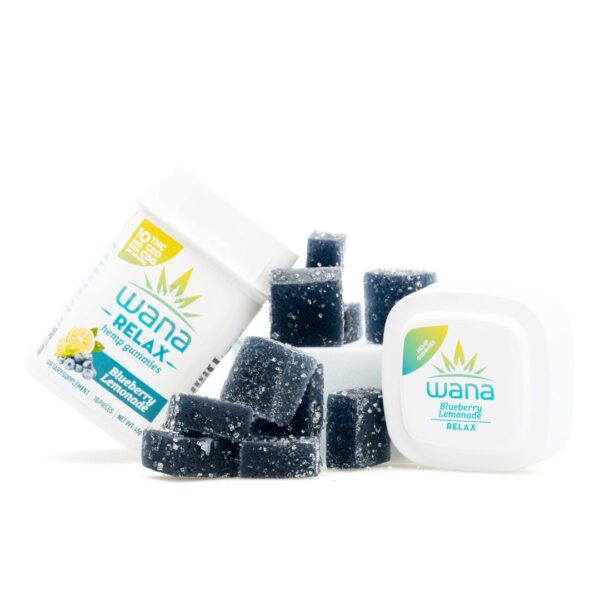 Wana Relax Gummies – Blueberry Lemonade (300 mg Total Cannabinoids)